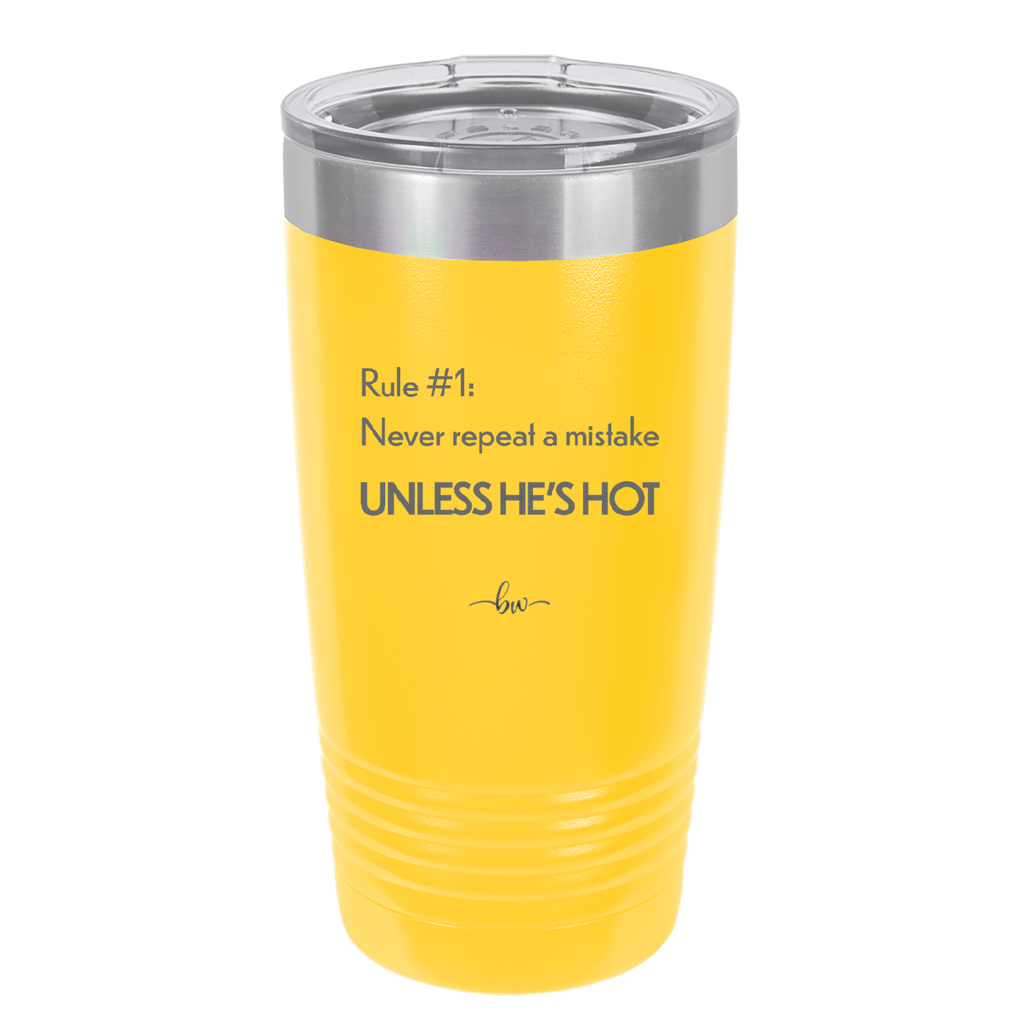 Rule 1 Never Repeat a Mistake Unless He's Hot - Laser Engraved Stainless Steel Drinkware - 2143 -