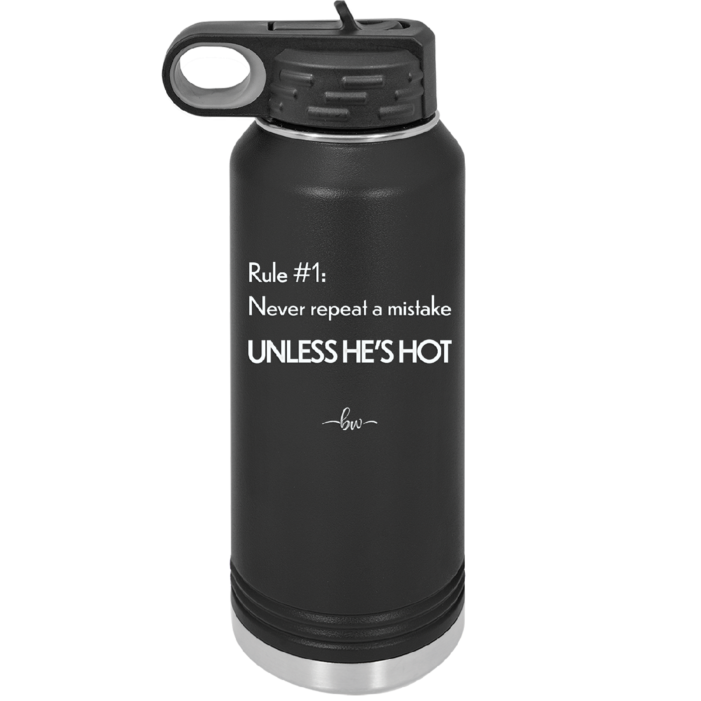 Rule 1 Never Repeat a Mistake Unless He's Hot - Laser Engraved Stainless Steel Drinkware - 2143 -