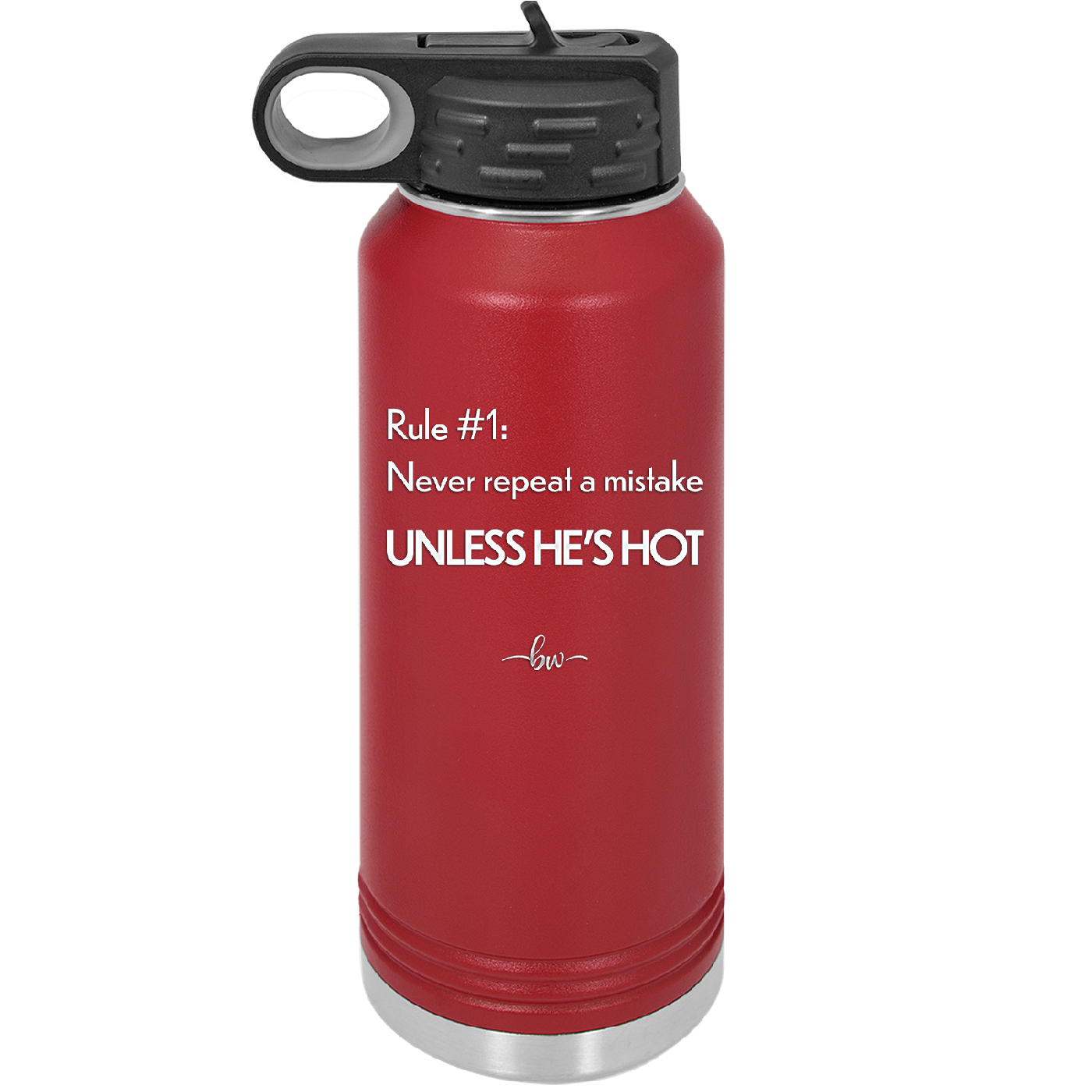 Rule 1 Never Repeat a Mistake Unless He's Hot - Laser Engraved Stainless Steel Drinkware - 2143 -