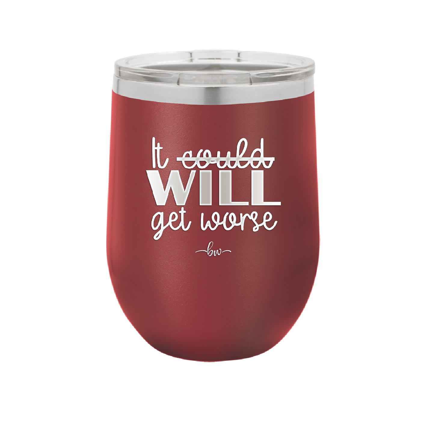 It Could Will Get Worse - Laser Engraved Stainless Steel Drinkware - 2147 -