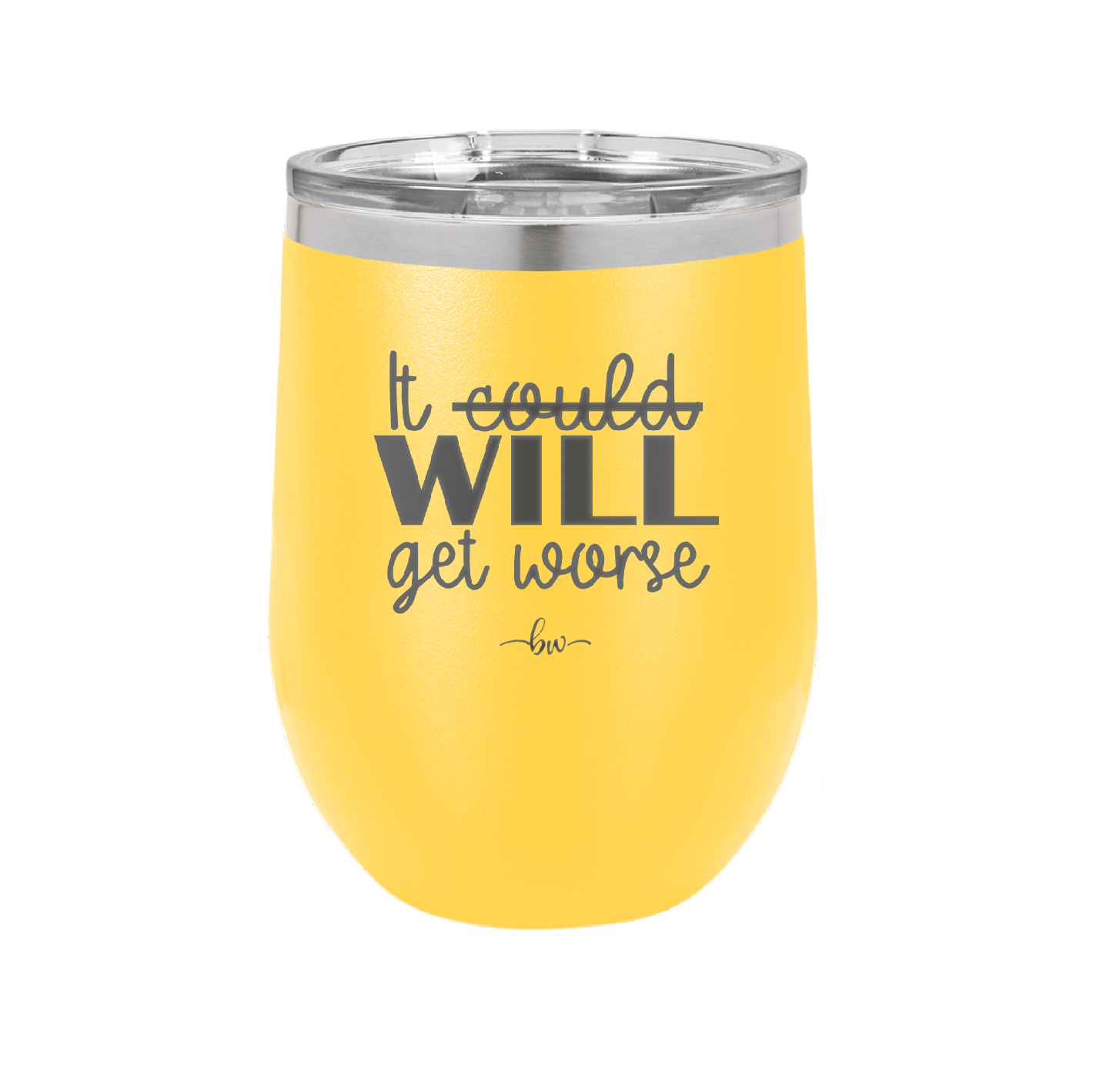 It Could Will Get Worse - Laser Engraved Stainless Steel Drinkware - 2147 -