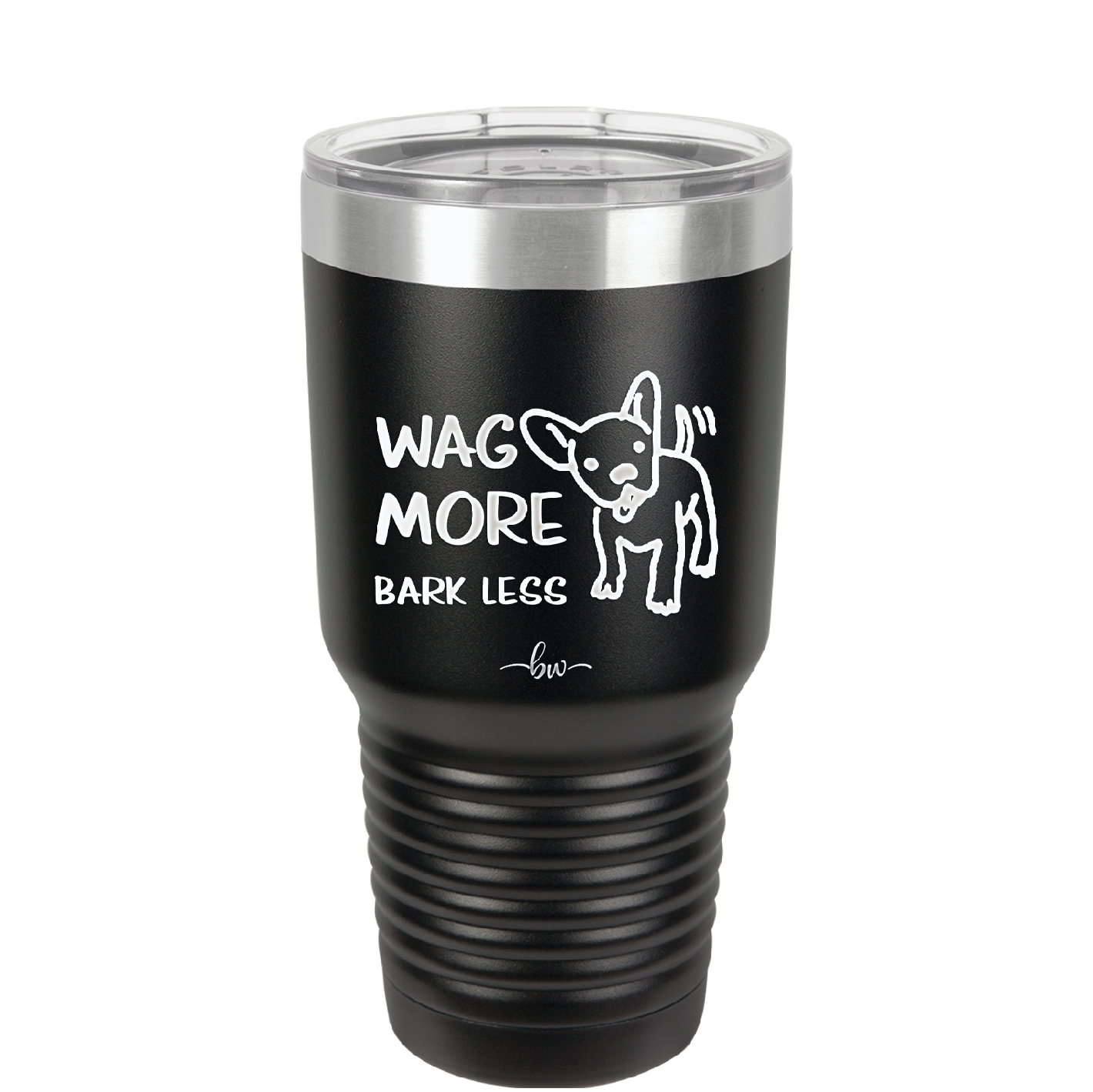 Wag More Bark Less - Laser Engraved Stainless Steel Drinkware - 2158 -