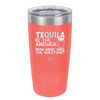 Tacos and Tequila Becauses it's Tuesday Somewhere - Laser Engraved Stainless Steel Drinkware - 2167 -