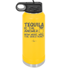 Tequila is the Answer Now What Was the Question - Laser Engraved Stainless Steel Drinkware - 2169 -