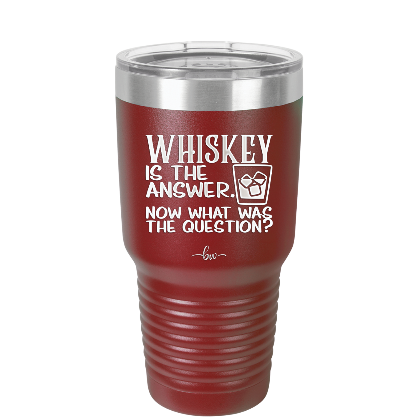 Whiskey is the Answer Now What Was the Question - Laser Engraved Stainless Steel Drinkware - 2170 -
