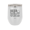 Beer is the Answer Now What Was the Question - Laser Engraved Stainless Steel Drinkware - 2171 -
