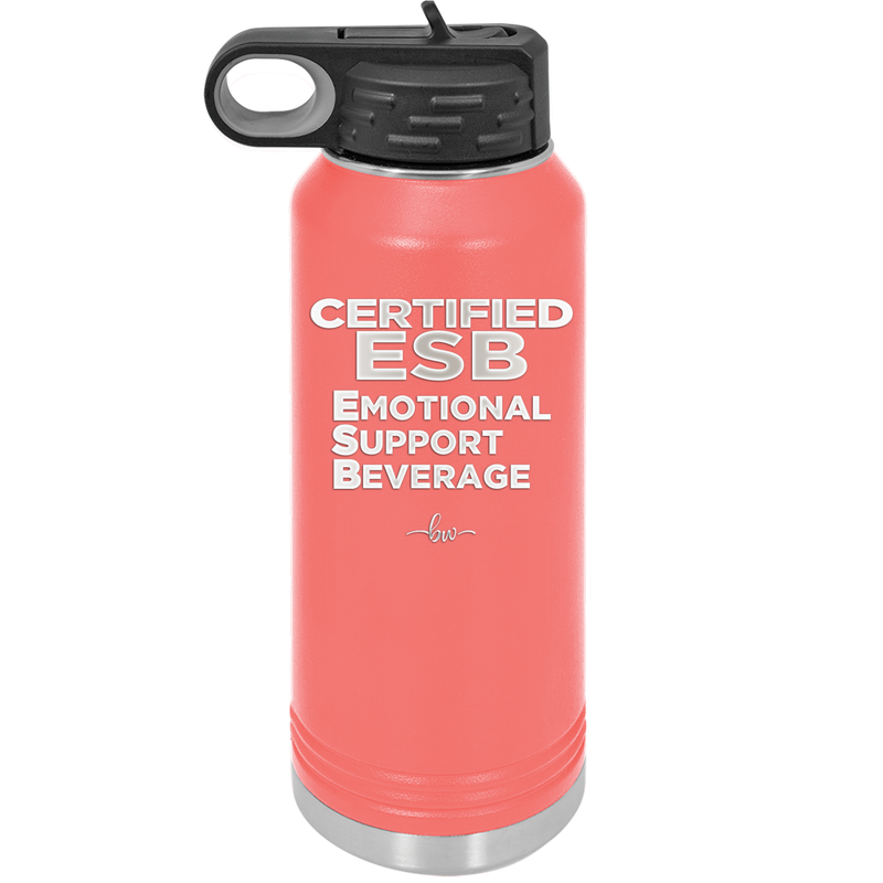 ESB Emotional Support Beverage - Laser Engraved Stainless Steel Drinkware - 2175 -