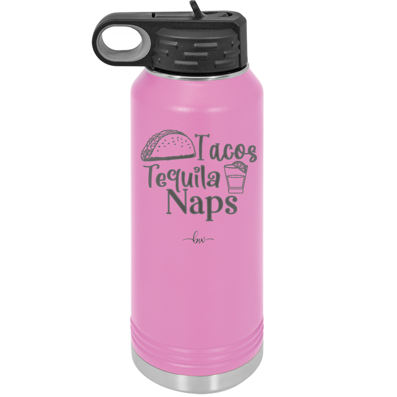 Tacos Tequila Naps - Laser Engraved Stainless Steel Drinkware - 2179 -