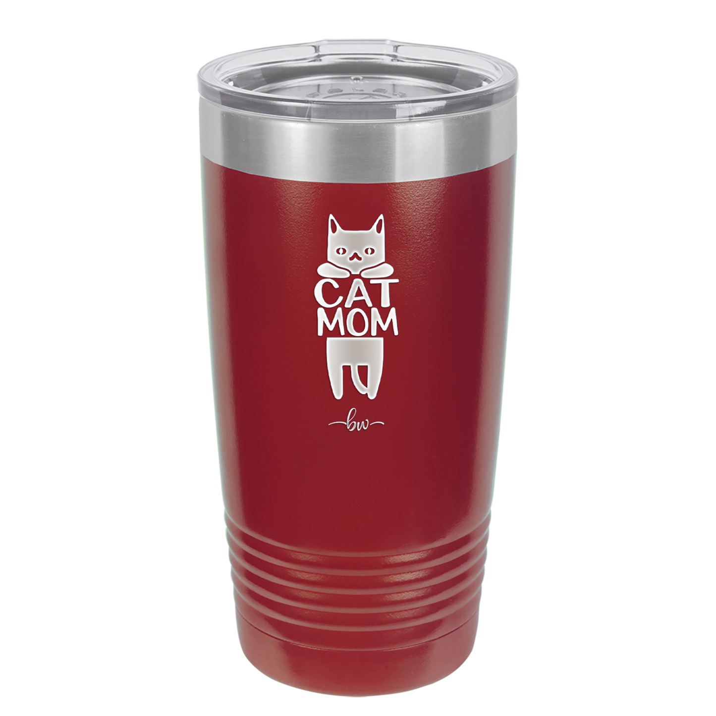 Cat Mom - Laser Engraved Stainless Steel Drinkware - 2183 -