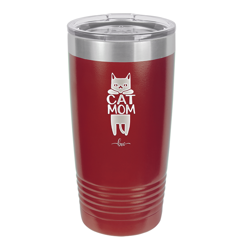 Cat Mom - Laser Engraved Stainless Steel Drinkware - 2183 -