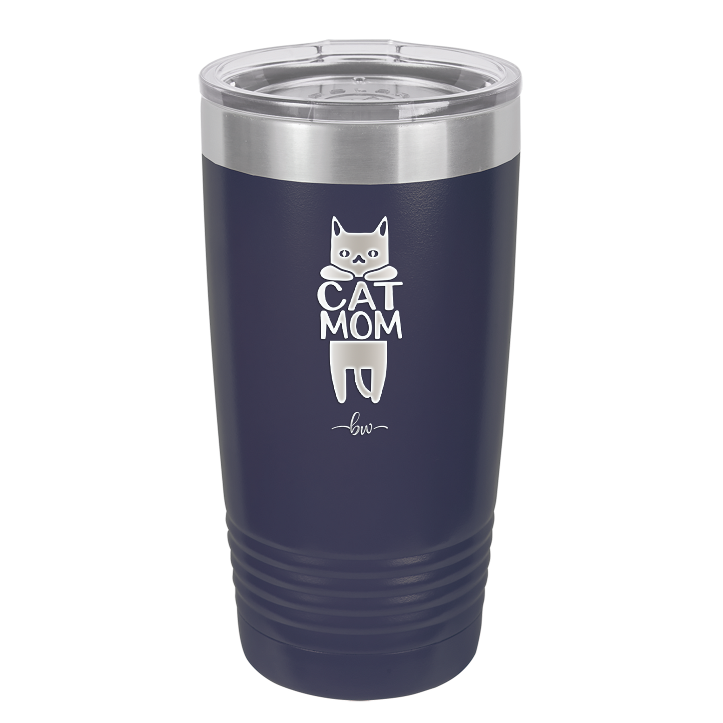 Cat Mom - Laser Engraved Stainless Steel Drinkware - 2183 -