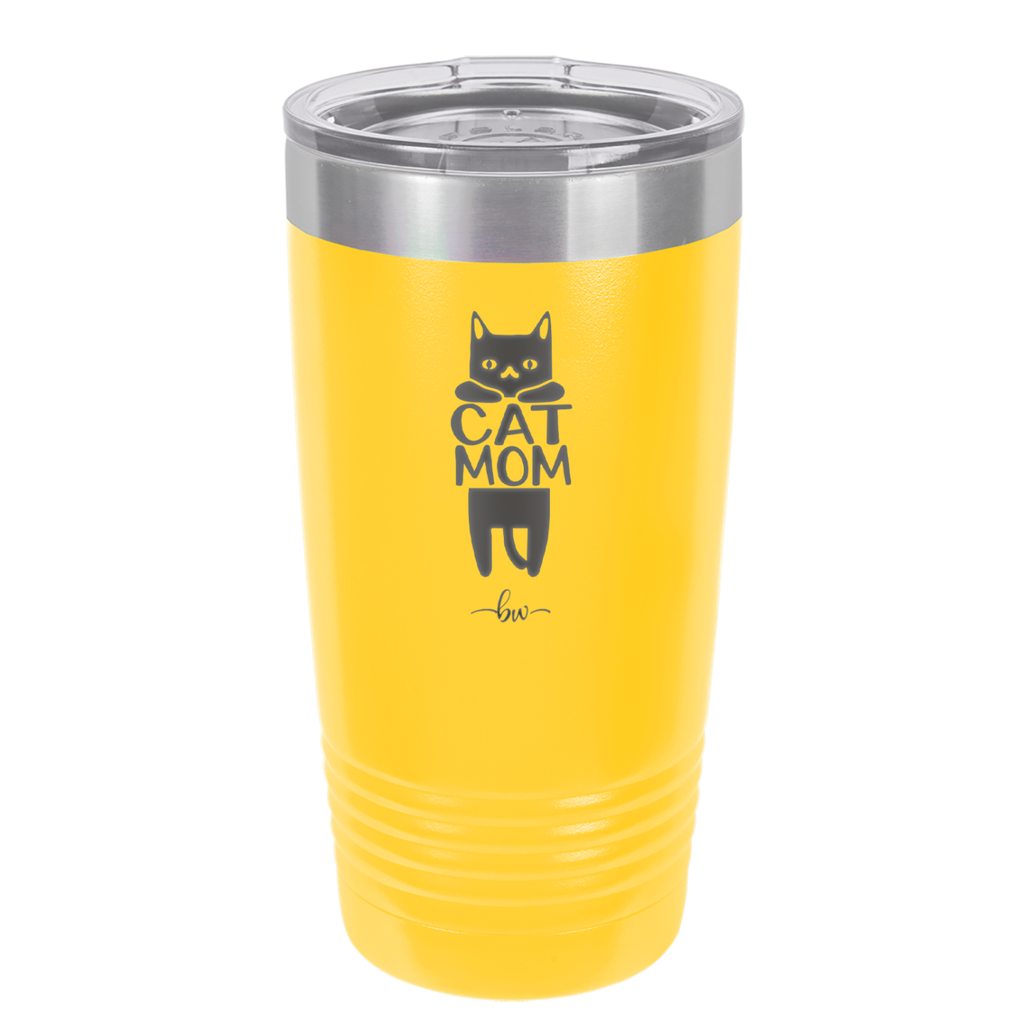 Cat Mom - Laser Engraved Stainless Steel Drinkware - 2183 -