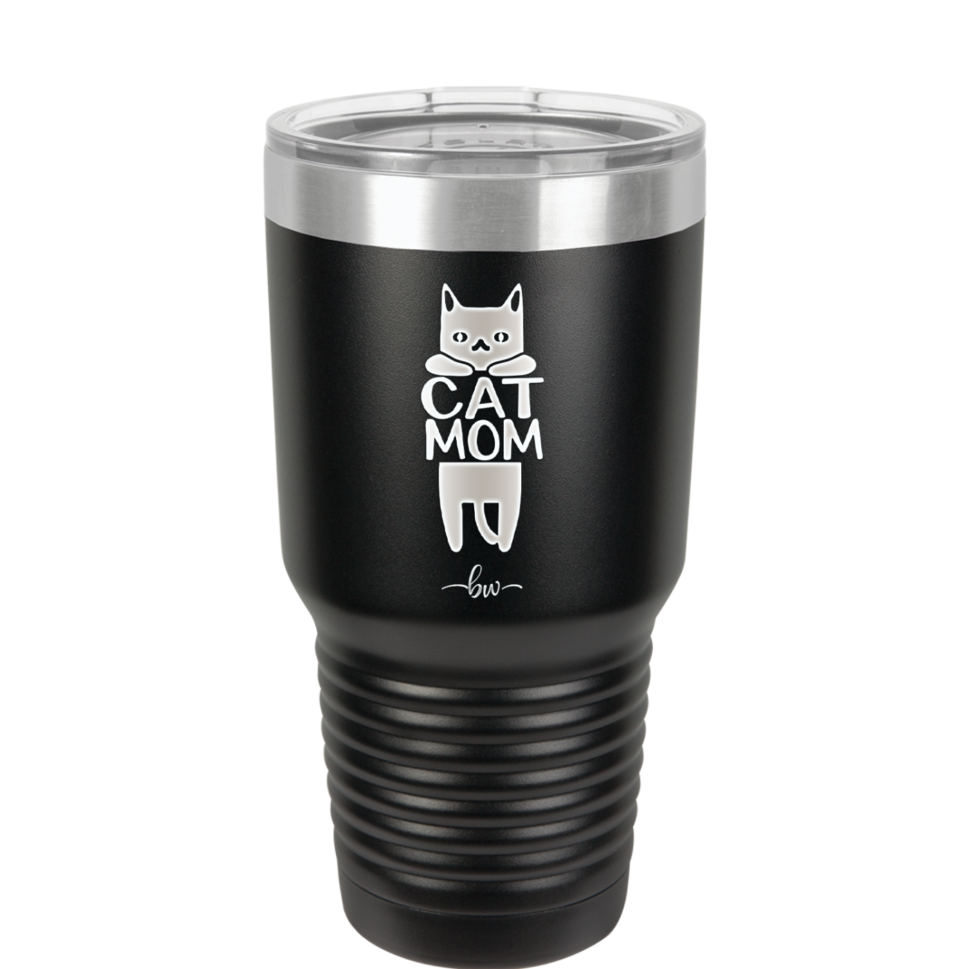 Cat Mom - Laser Engraved Stainless Steel Drinkware - 2183 -