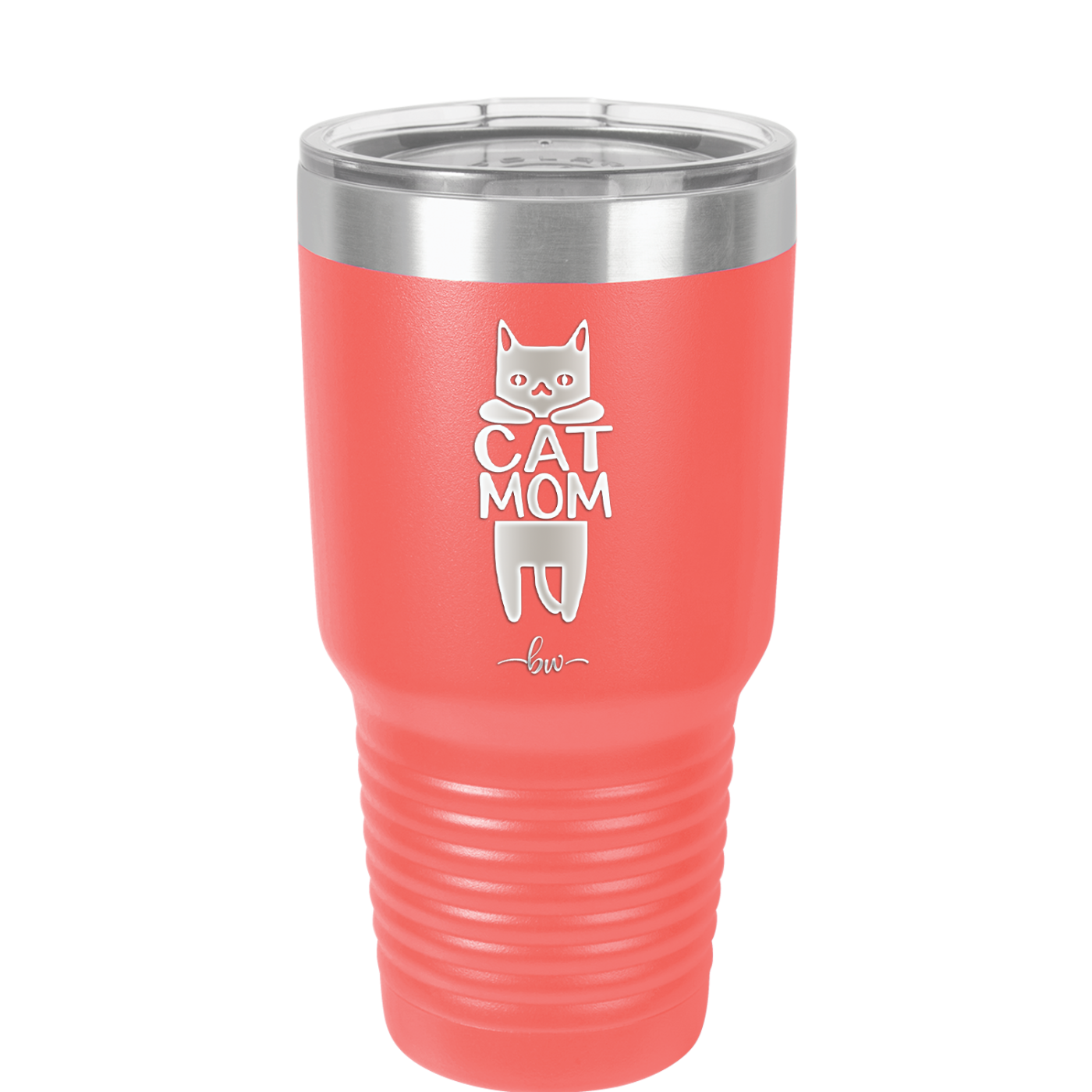 Cat Mom - Laser Engraved Stainless Steel Drinkware - 2183 -