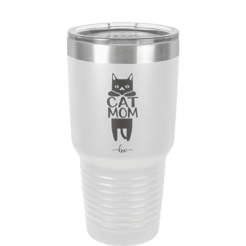 Cat Mom - Laser Engraved Stainless Steel Drinkware - 2183 -