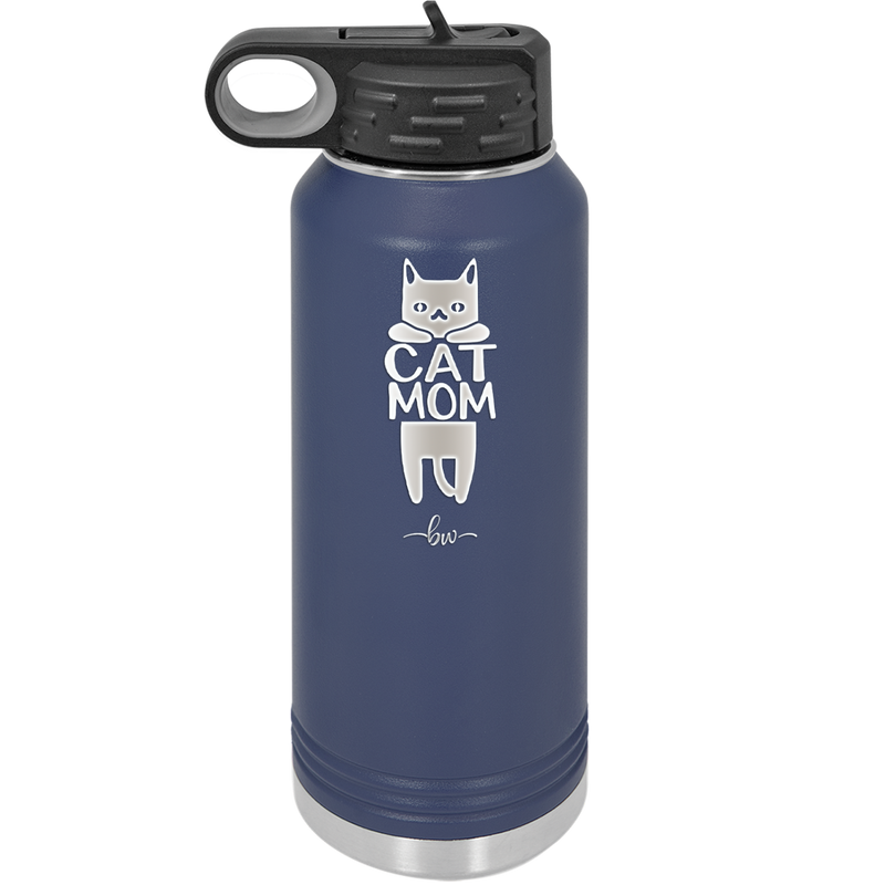 Cat Mom - Laser Engraved Stainless Steel Drinkware - 2183 -
