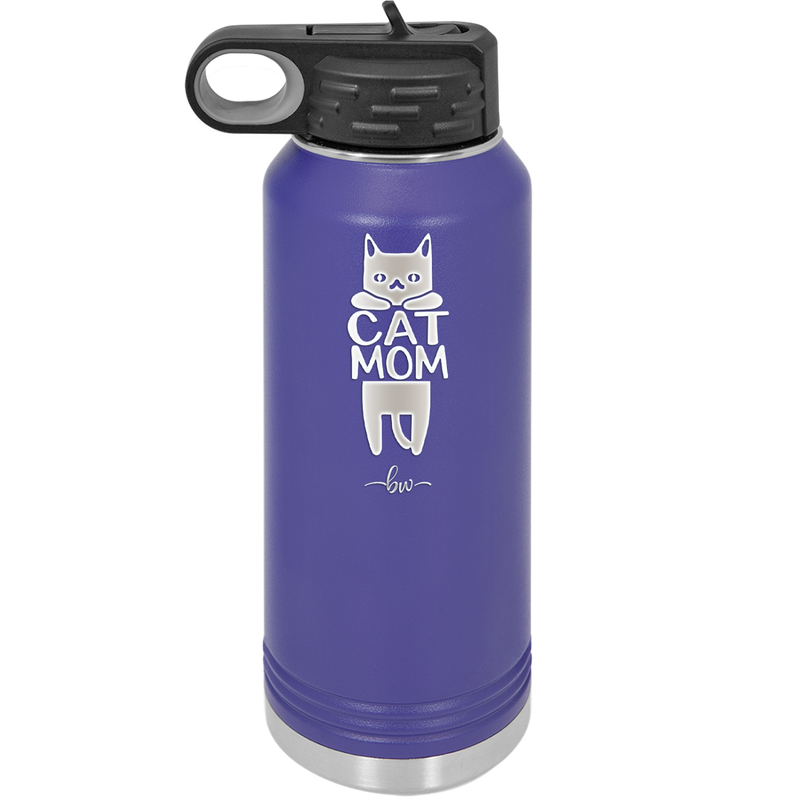 Cat Mom - Laser Engraved Stainless Steel Drinkware - 2183 -
