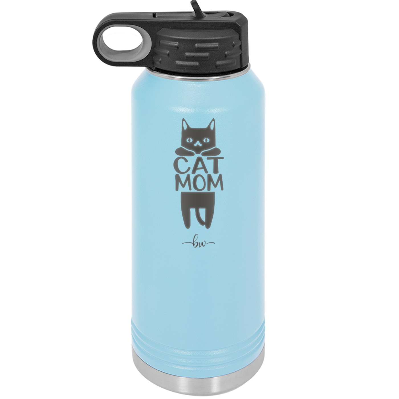 Cat Mom - Laser Engraved Stainless Steel Drinkware - 2183 -