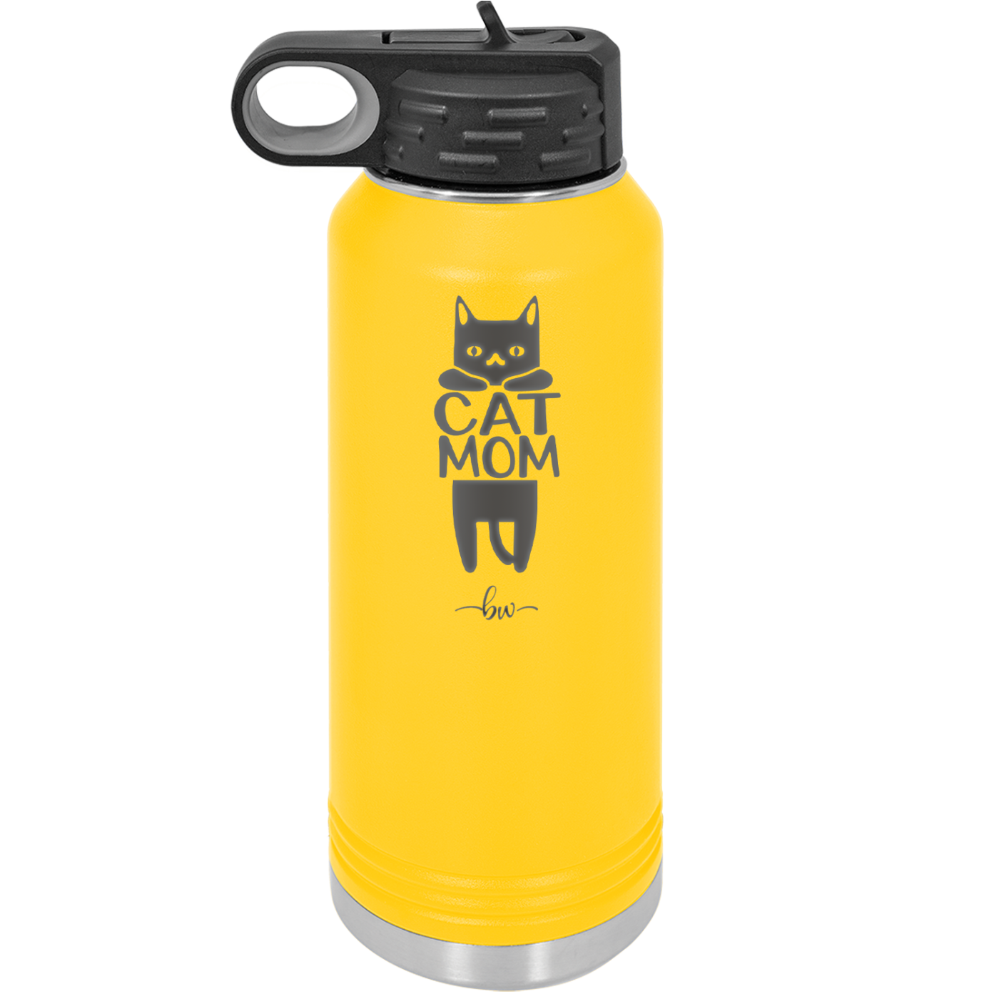 Cat Mom - Laser Engraved Stainless Steel Drinkware - 2183 -