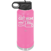 I'm a Cat Mom and This is How I Roll - Laser Engraved Stainless Steel Drinkware - 2184 -