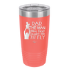Dad the Man Who First Taught Me to Fly - Laser Engraved Stainless Steel Drinkware - 2189 -