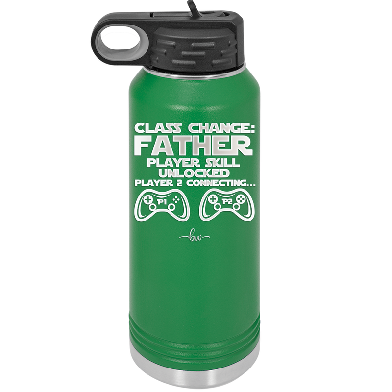 Class Change Father Player Skill Unlocked - Laser Engraved Stainless Steel Drinkware - 2190 -