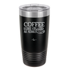 Coffee Because Kids Are Assholes with Cup and Saucer - Laser Engraved Stainless Steel Drinkware - 2199 -