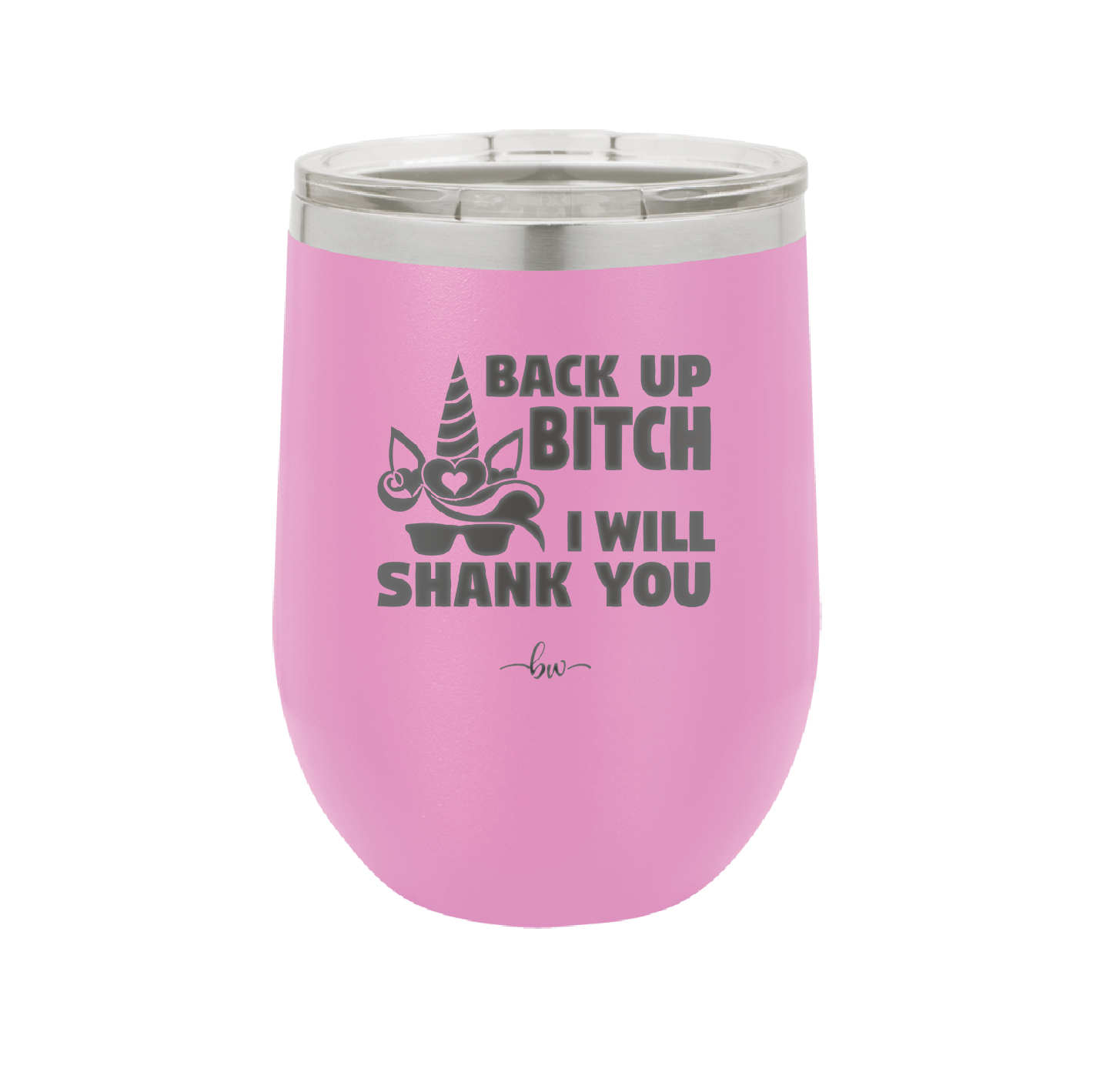 Back Up Bitch I Will Shank You - Laser Engraved Stainless Steel Drinkware - 2208 -