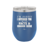 I'm Sorry I've Offended You With Facts and Common Sense - Laser Engraved Stainless Steel Drinkware - 2213 -
