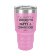 I'm Sorry I've Offended You With Facts and Common Sense - Laser Engraved Stainless Steel Drinkware - 2213 -