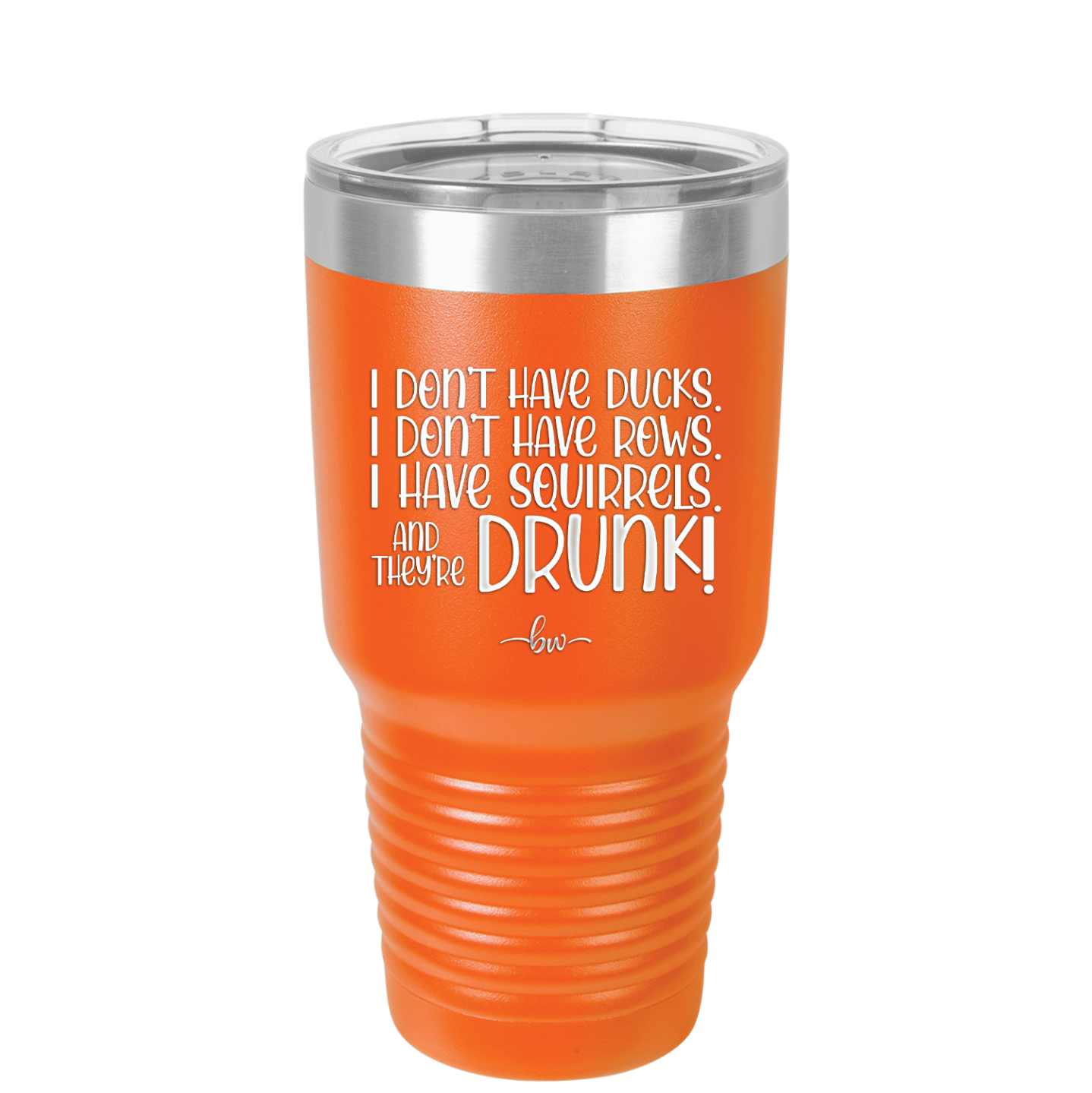 I Don't Have Ducks I Have Squirrels and they are Drunk - Laser Engraved Stainless Steel Drinkware - 2230 -