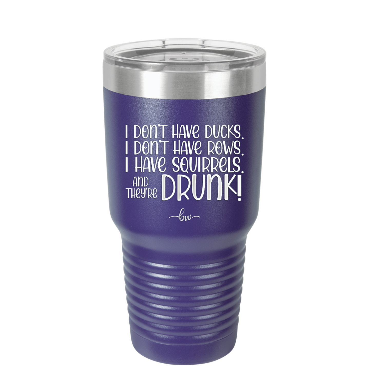 I Don't Have Ducks I Have Squirrels and they are Drunk - Laser Engraved Stainless Steel Drinkware - 2230 -