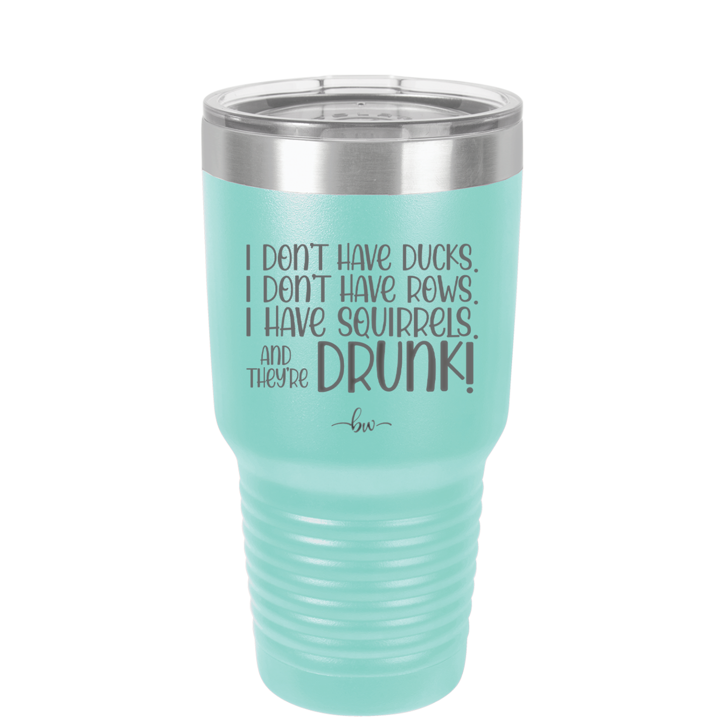 I Don't Have Ducks I Have Squirrels and they are Drunk - Laser Engraved Stainless Steel Drinkware - 2230 -