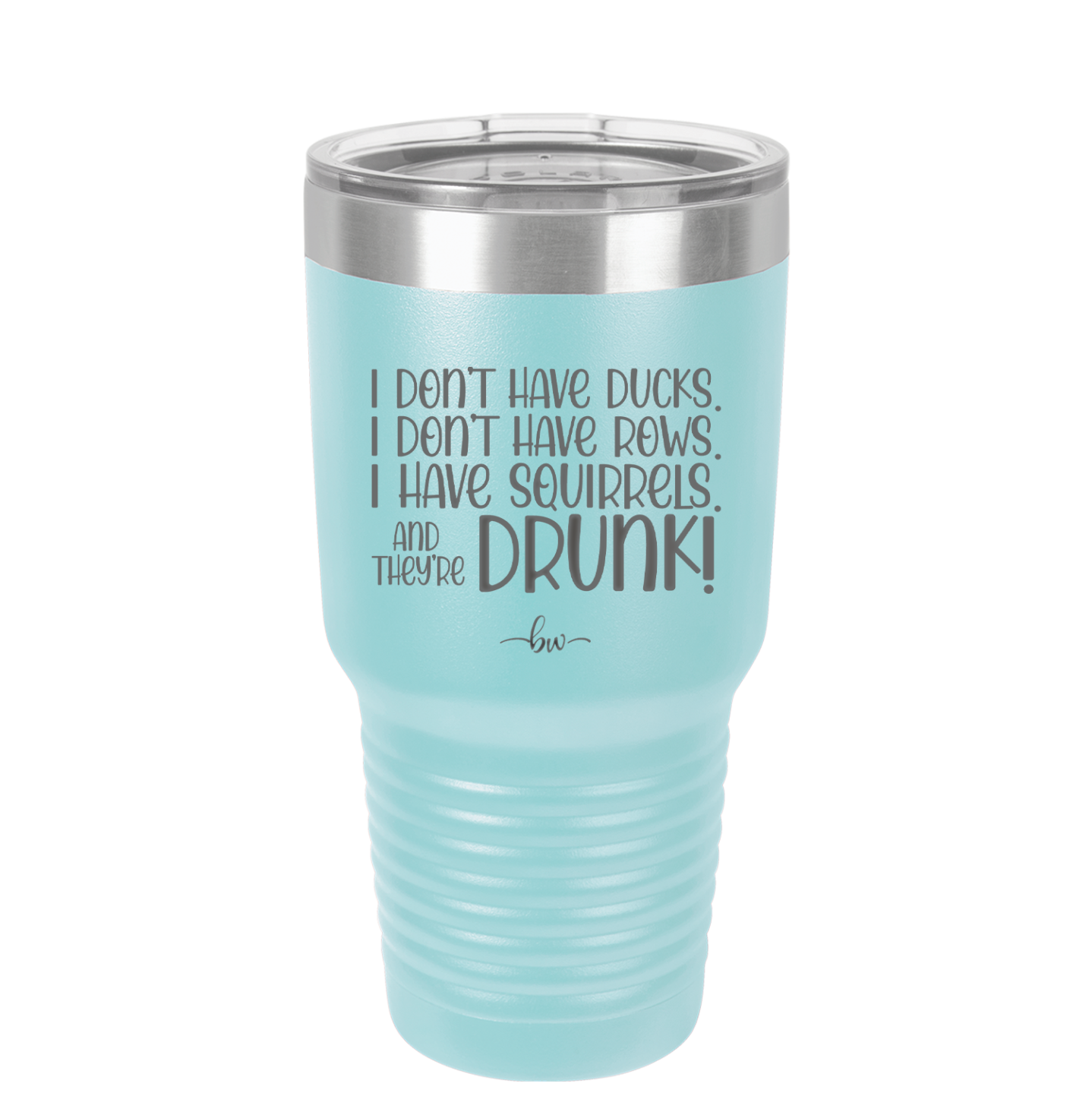 I Don't Have Ducks I Have Squirrels and they are Drunk - Laser Engraved Stainless Steel Drinkware - 2230 -