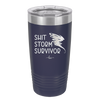 Shit Storm Survivor - Laser Engraved Stainless Steel Drinkware - 2233 -