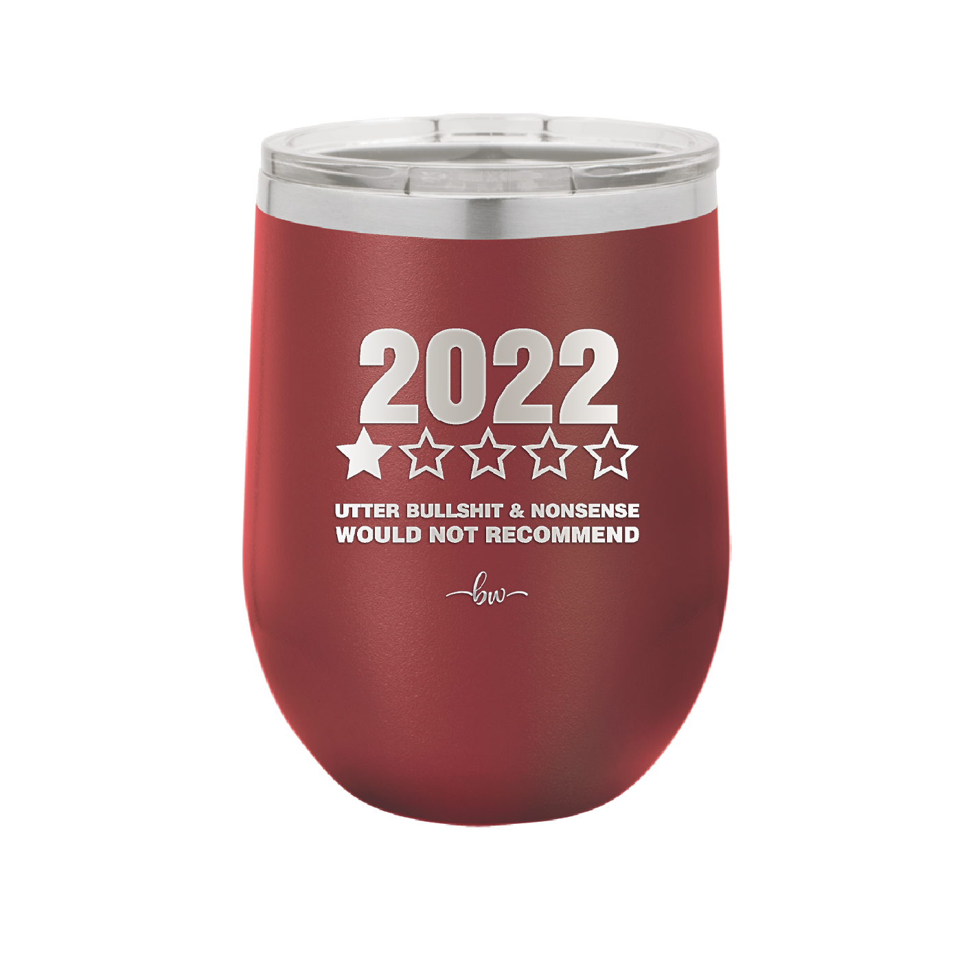 12 oz wine cup 2022 utter bullshitt and nonsense would not recommend - maroon