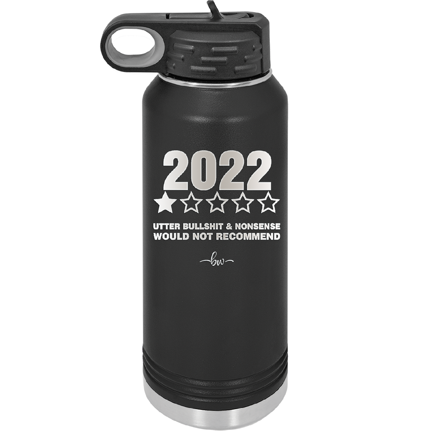 32 oz water bottle 2022 utter bullshitt and nonsense would not recommend- black