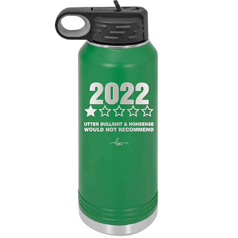 32 oz water bottle 2022 utter bullshitt and nonsense would not recommend- green