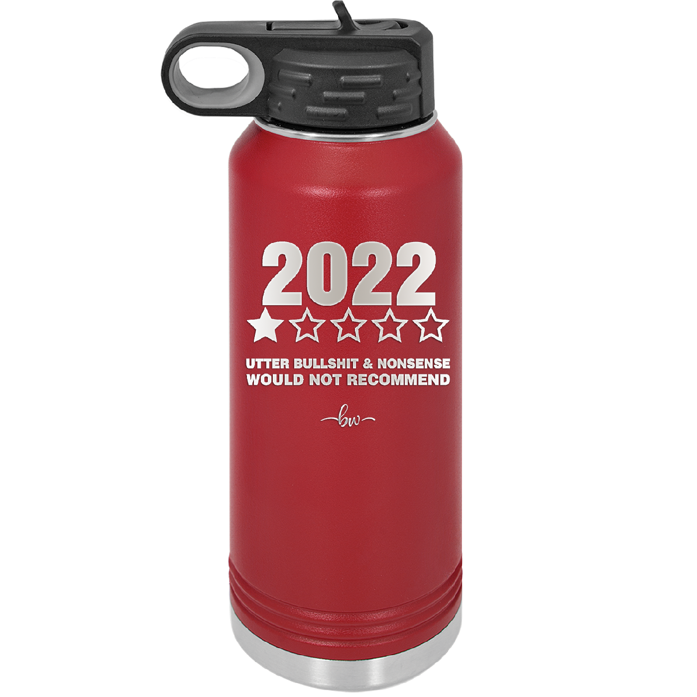 32 oz water bottle 2022 utter bullshitt and nonsense would not recommend- maroon