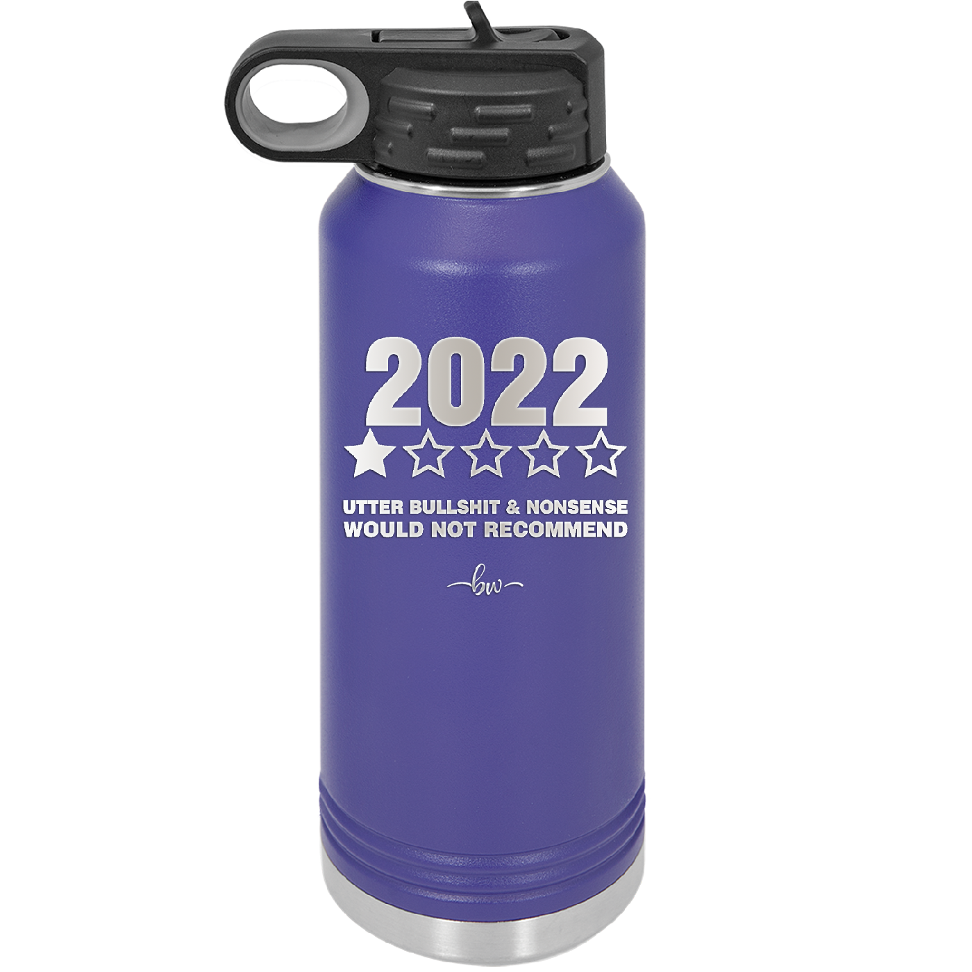 32 oz water bottle 2022 utter bullshitt and nonsense would not recommend-- Purple