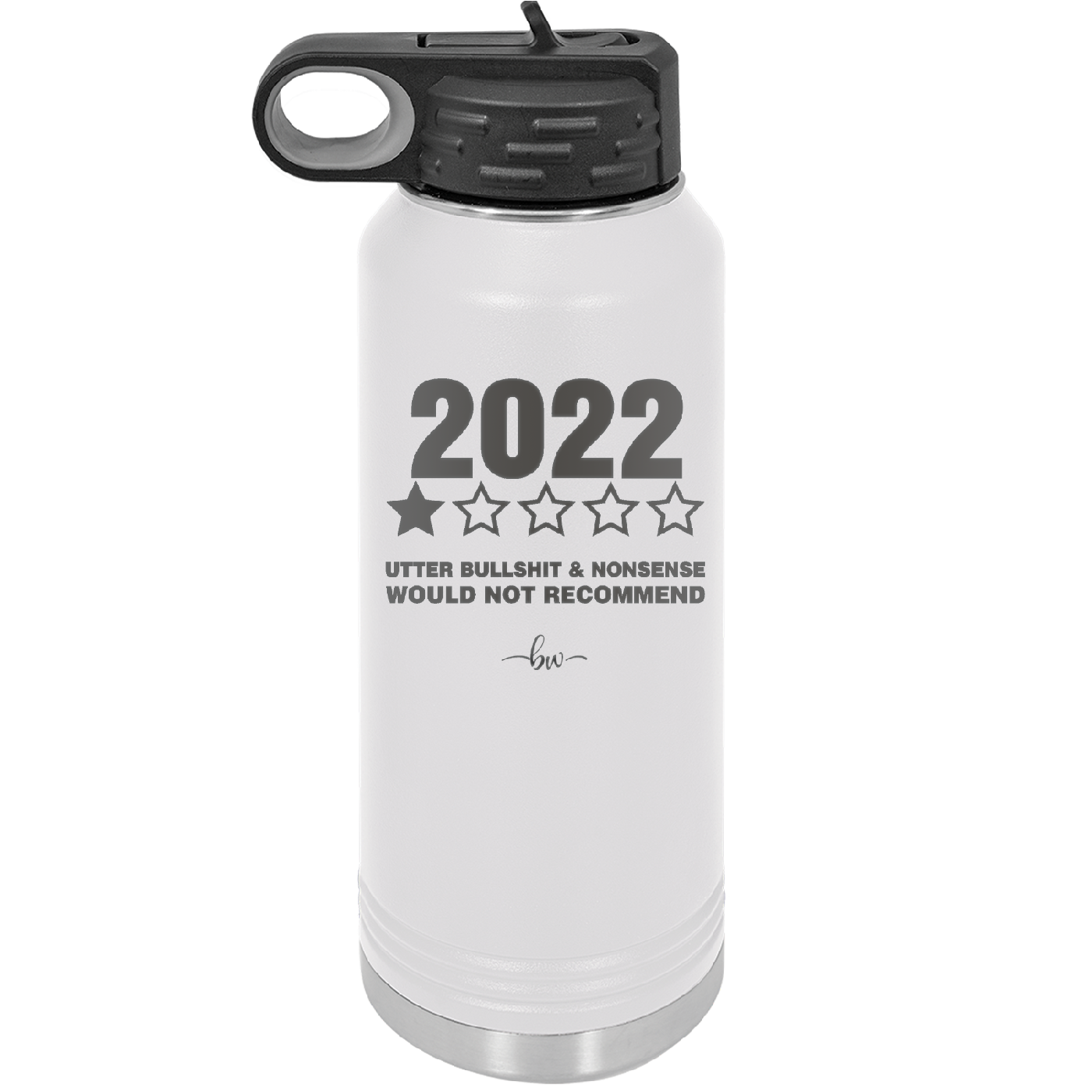 32 oz water bottle 2022 utter bullshitt and nonsense would not recommend- white