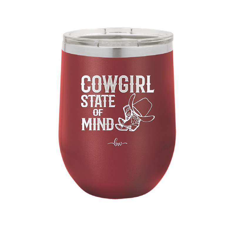 Cowgirl State of Mind - Laser Engraved Stainless Steel Drinkware - 2242 -