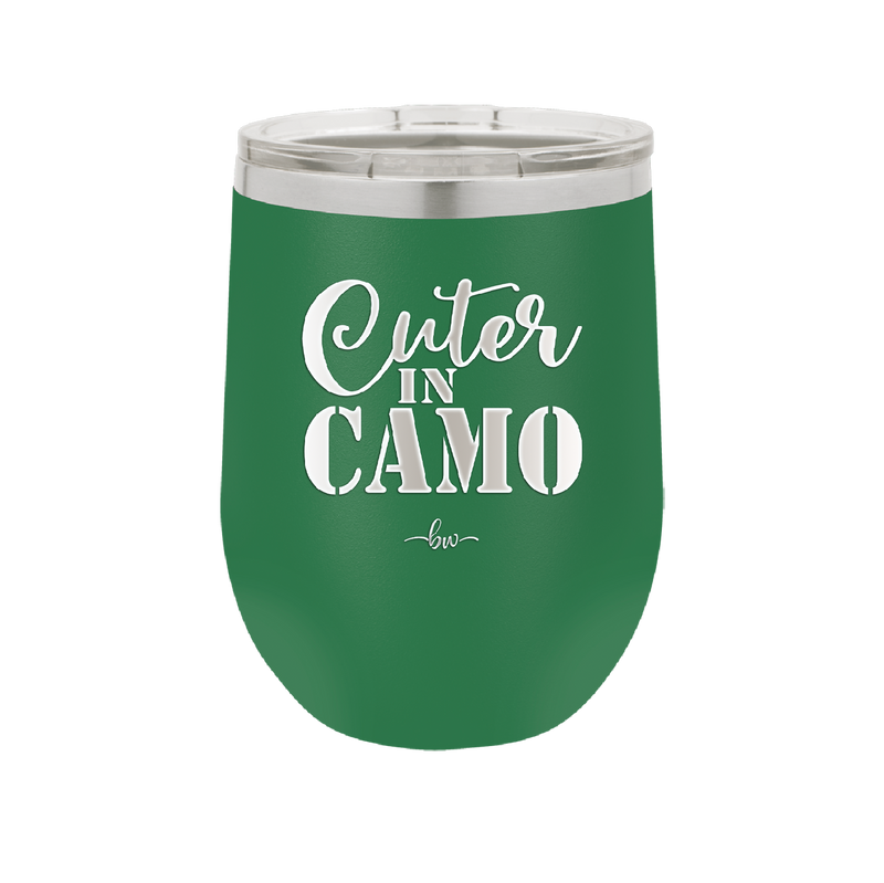 Cuter in Camo - Laser Engraved Stainless Steel Drinkware - 2243 -