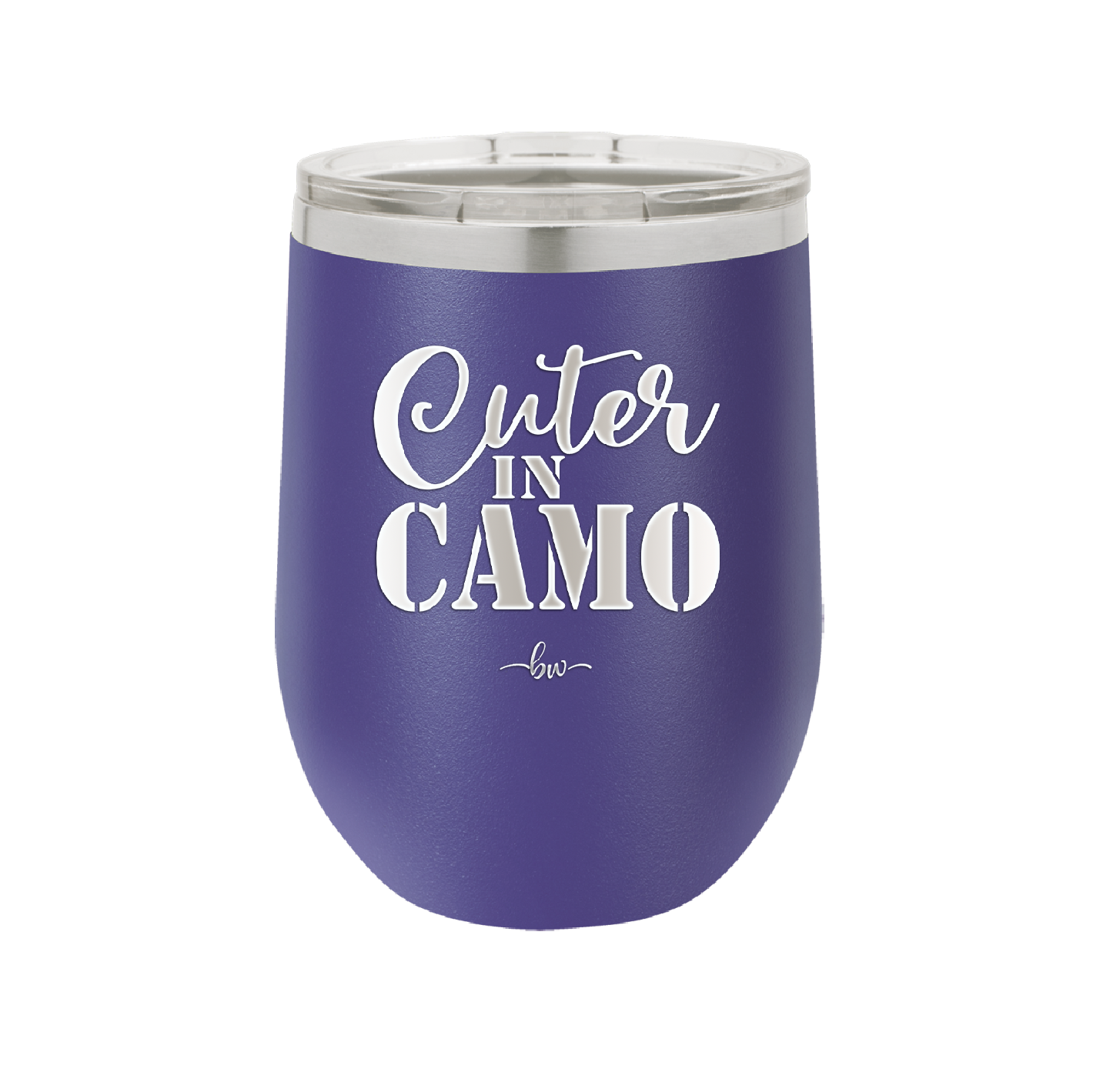 Cuter in Camo - Laser Engraved Stainless Steel Drinkware - 2243 -