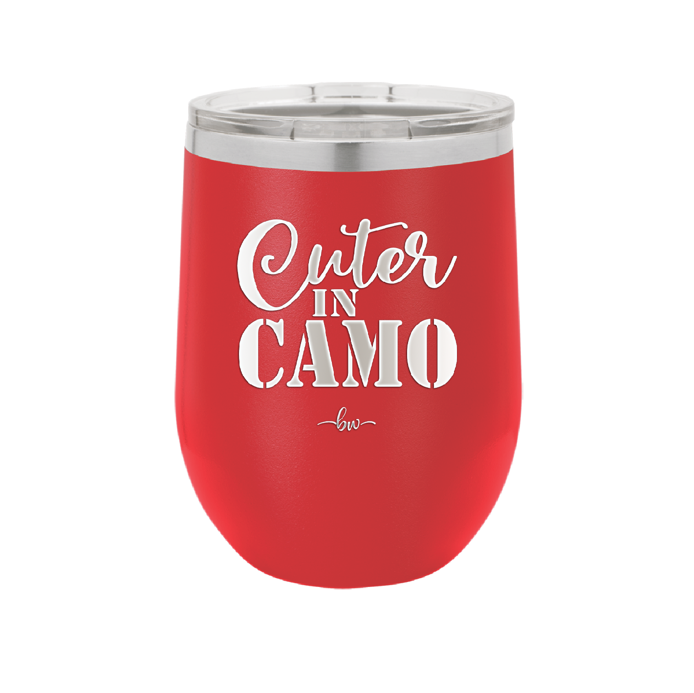 Cuter in Camo - Laser Engraved Stainless Steel Drinkware - 2243 -