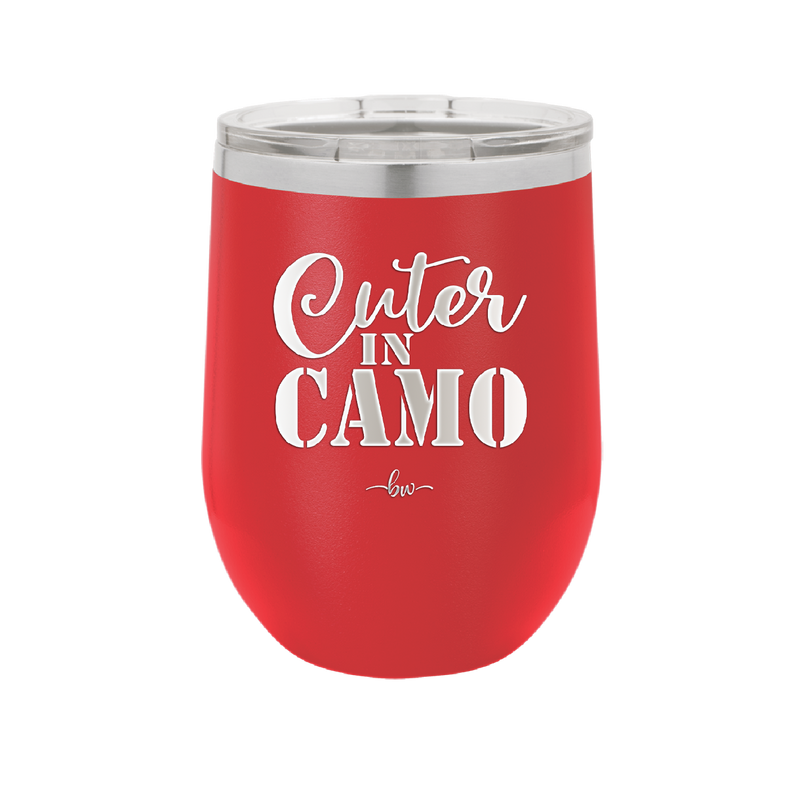 Cuter in Camo - Laser Engraved Stainless Steel Drinkware - 2243 -