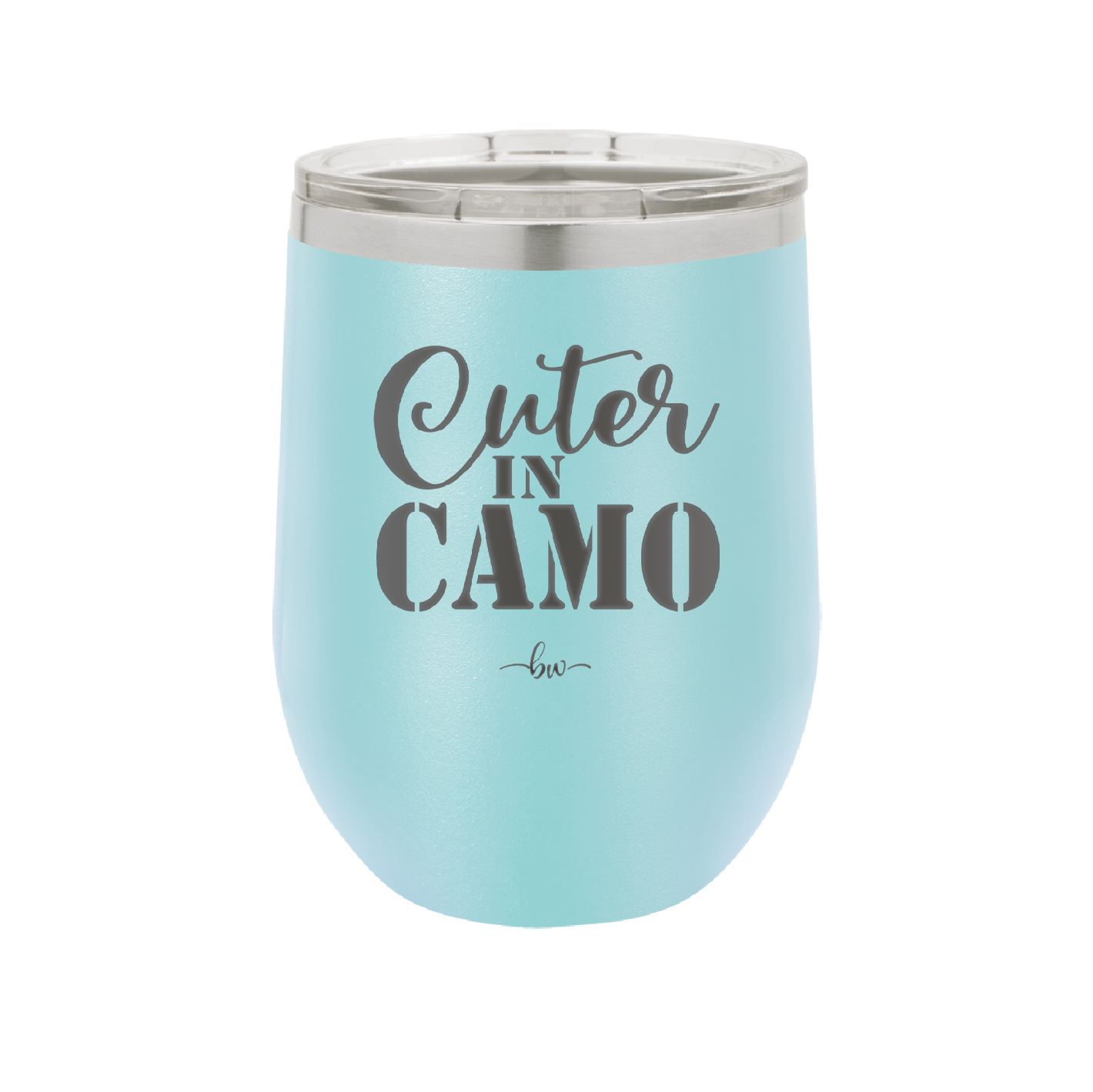 Cuter in Camo - Laser Engraved Stainless Steel Drinkware - 2243 -