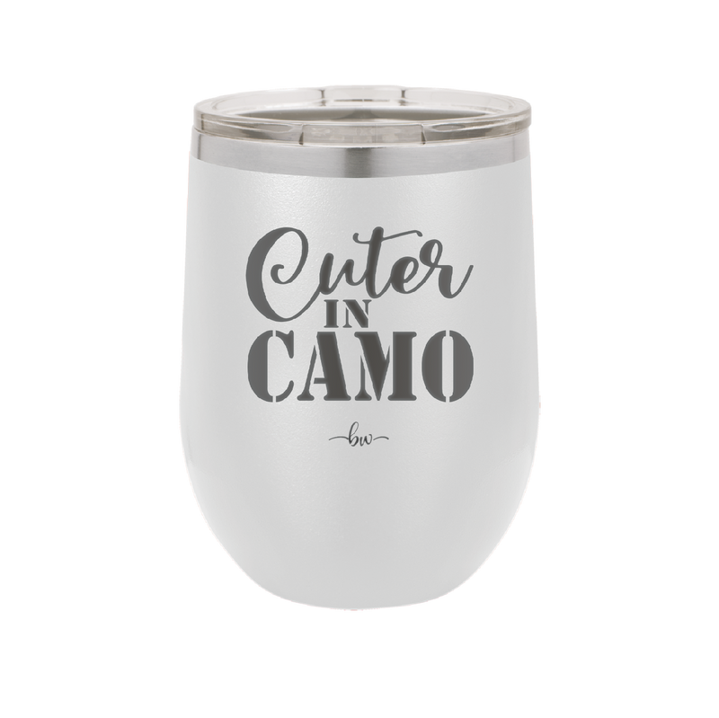 Cuter in Camo - Laser Engraved Stainless Steel Drinkware - 2243 -