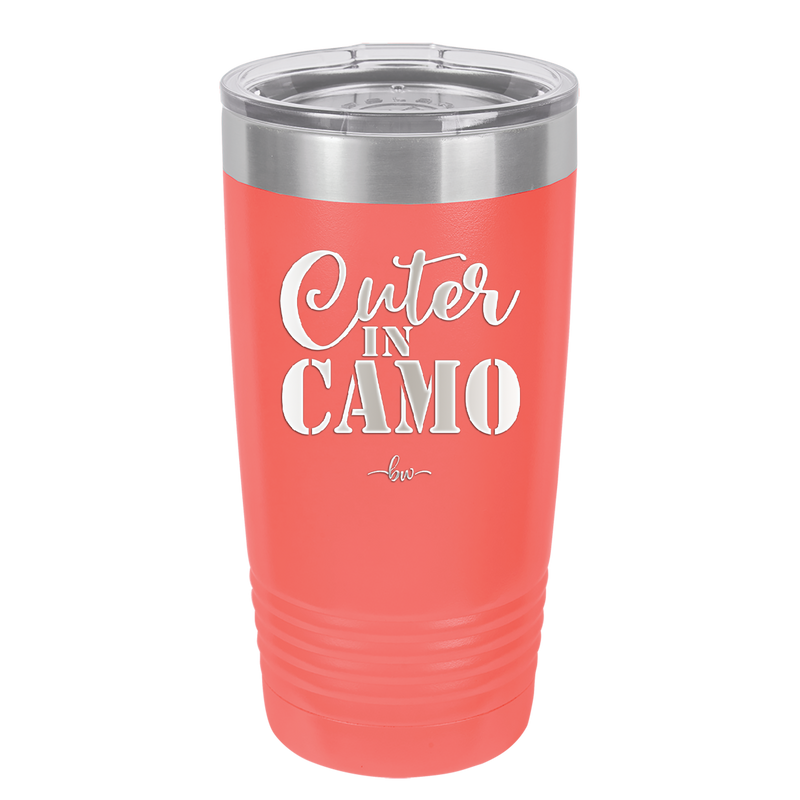 Cuter in Camo - Laser Engraved Stainless Steel Drinkware - 2243 -