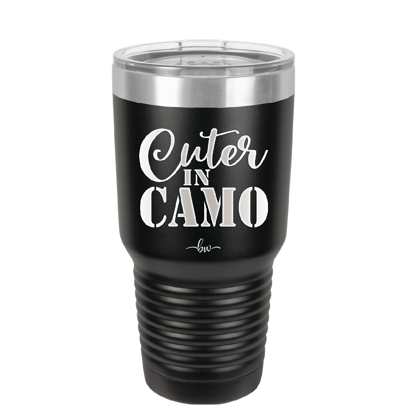 Cuter in Camo - Laser Engraved Stainless Steel Drinkware - 2243 -